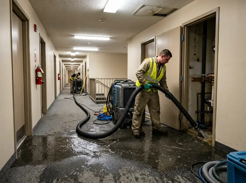 multi-unit-apartment-hallway-f-005 — frequently asked questions, Emergency Burst Pipe Water Extraction & Removal in Meiners…